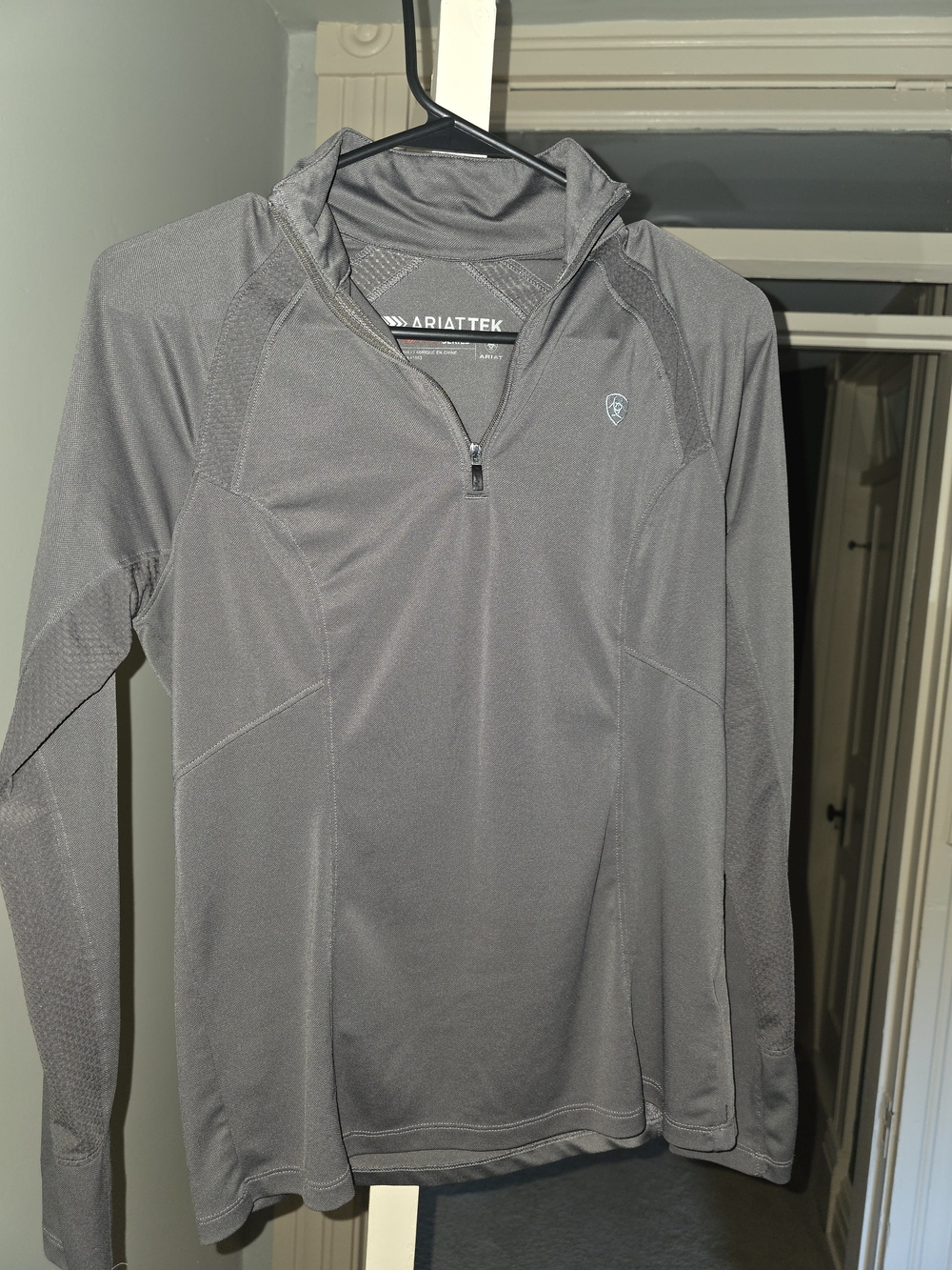 Ariat Gray Quarter-Zip AriatTEK Performance Sunshirt